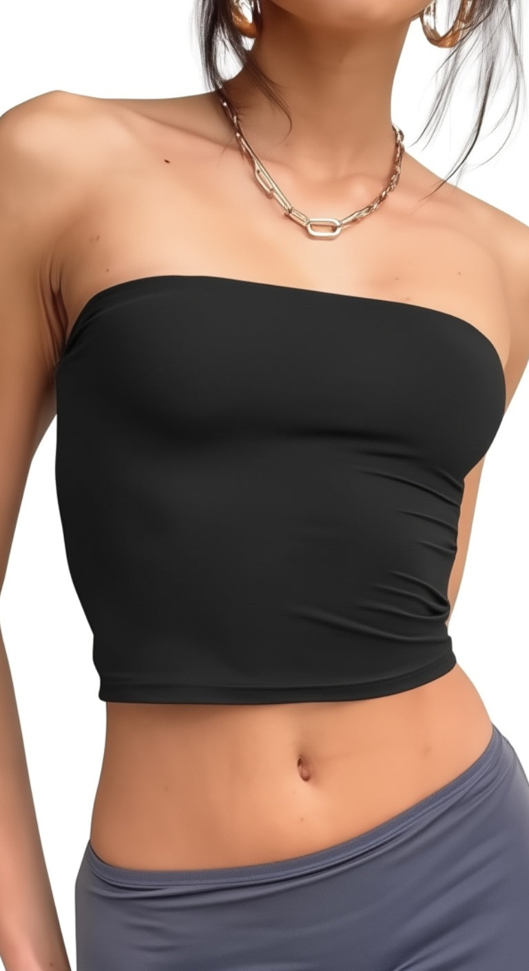 Hot Girl Strapless Top – Slim Fit Summer Look